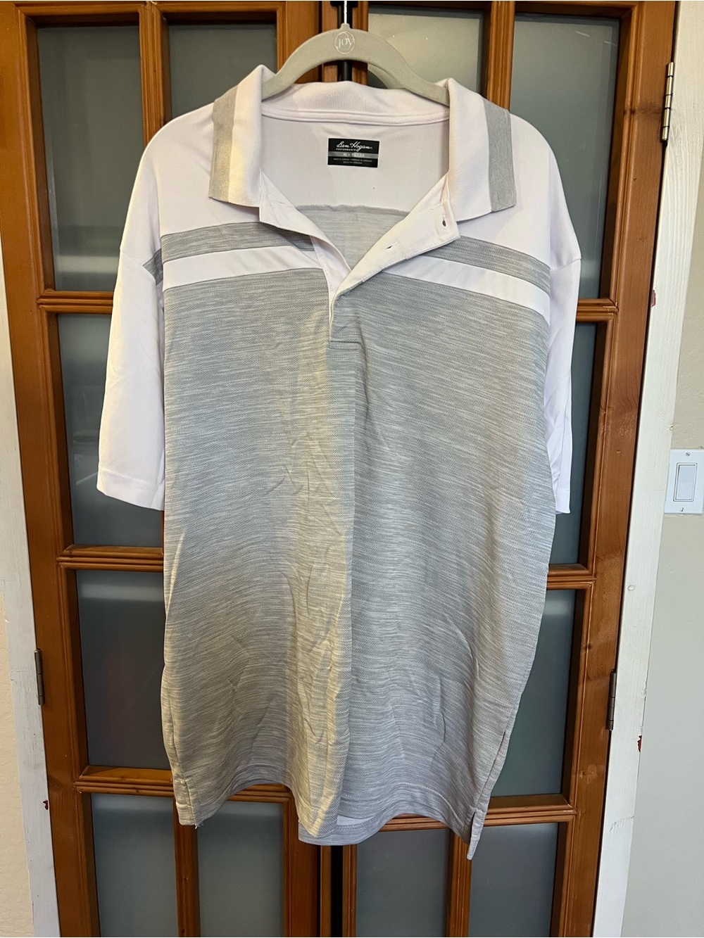Hogan Gray and White Men's Polo Shirt